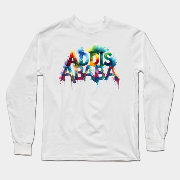 Addis Ababa Long Sleeve T-Shirt by Amharic Avenue